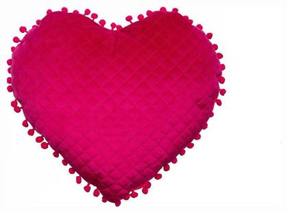 Palamaiki Διακοσμητικό Μαξιλάρι Κούνιας ''Heart'' Φούξια 38x40cm από το Katoikein