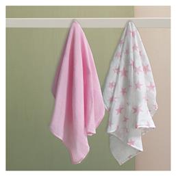 Πάνες Αγκαλιάς από Μουσελίνα Ροζ 75x75εκ. 2τμχ Palamaiki