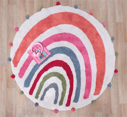 Παιδικό Χαλί Βαμβακερό Στρογγυλό με Διάμετρο 120cm Vala Palamaiki