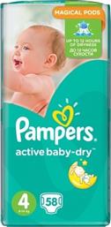 Pampers Active Baby Dry No4 (8-14kg) 58 τμχ από το PharmaGoods