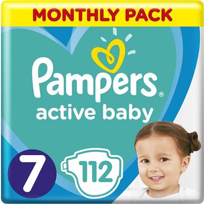 Pampers Active Baby No 7 (15+kg) Monthly Box 112τμχ από το e-Fresh