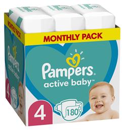 Active Baby No. 4 για 9-14kg 180τμχ Pampers