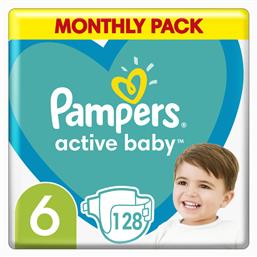 Active Baby No. 6 για 13-18kg 128τμχ Pampers