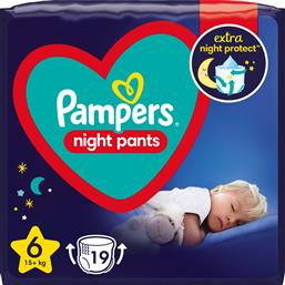 Pampers Night Pants Πάνες Βρακάκι No. 6 για 15+kg 19τμχ