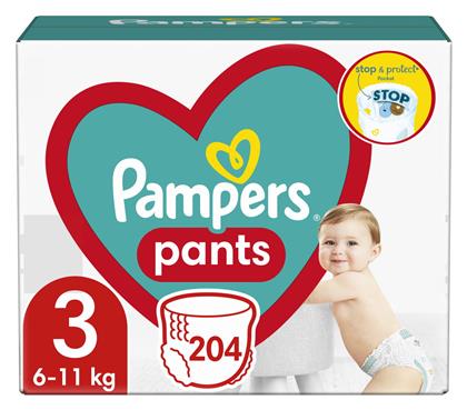 Pants No. 3 για 6-11kg 204τμχ Pampers