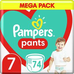 Pampers Pants Πάνες Βρακάκι No. 7 για 17+kg 74τμχ