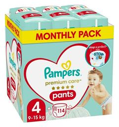 Premium Care No. 4 για 9-15kg 114τμχ Pampers