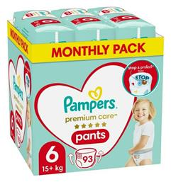 Premium Care No. 6 για 15+kg 93τμχ Pampers