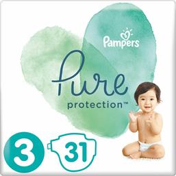 Pampers Πάνες με Αυτοκόλλητο Pure Protection No. 3 για 6-10kg 31τμχ από το Pharm24