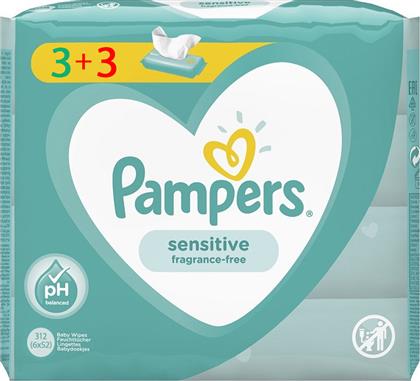 Pampers Sensitive 6x52τμχ από το Pharm24