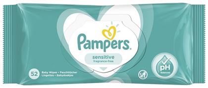 Sensitive Μωρομάντηλα χωρίς Οινόπνευμα & Άρωμα 52τμχ Pampers