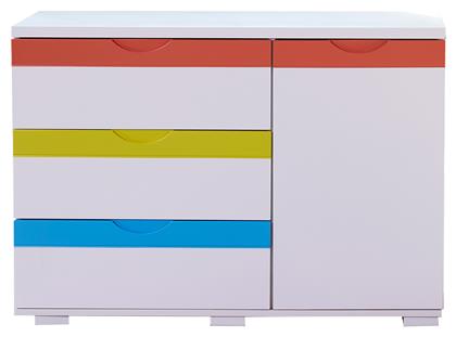 Παιδική Συρταριέρα Swift Λευκό / Πολύχρωμο με 4 Συρτάρια 100x40x70εκ. AX-KB23-STORAGE από το Esmarket