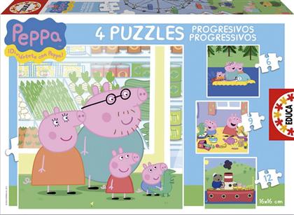 Παιδικό Puzzle Progressive Peppa 43pcs για 3+ Ετών Educa