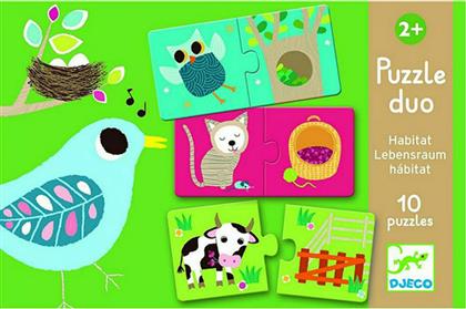 Παιδικό Puzzle Ζωάκια στη Φωλίτσα τους 20pcs για 2+ Ετών Djeco