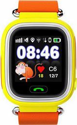 Παιδικό Smartwatch με GPS και Καουτσούκ/Πλαστικό Λουράκι Πορτοκαλί Q90 από το Electronicplus