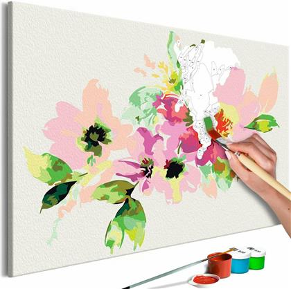 Πίνακας για να τον ζωγραφίζεις - Colourful Flowers 60x40 - Διαστάσεις (εκατ)Μήκος: 60 Ύψος: 40 - Polihome