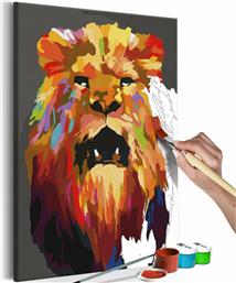 Πίνακας για να τον ζωγραφίζεις - Colourful Lion (Large) 40x60 - Διαστάσεις (εκατ)Μήκος: 40 Ύψος: 60 - Polihome