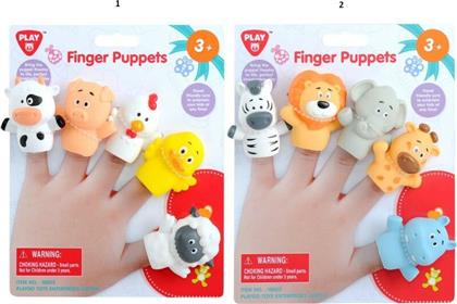 Playgo Happy Finger Puppets 5-Pack (2 Σχέδια)