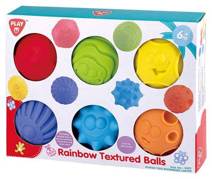 Rainbow Balls από Ύφασμα για 6+ Μηνών Playgo