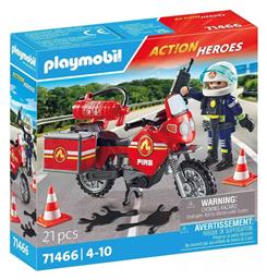 Action Heroes Πυροσβέστης Με Μοτοσικλέτα για 4-10 ετών Playmobil