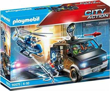 Playmobil City Action Αστυνομικό Ελικόπτερο & Ληστές με Βαν για 4-10 ετών από το La Redoute