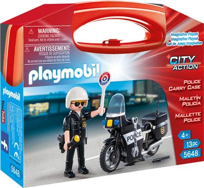 Playmobil City Action: Βαλιτσάκι Αστυνόμος με Μοτοσικλέτα από το Plaisio