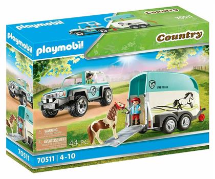 Country Car with Pony Trailer για 4-10 ετών Playmobil