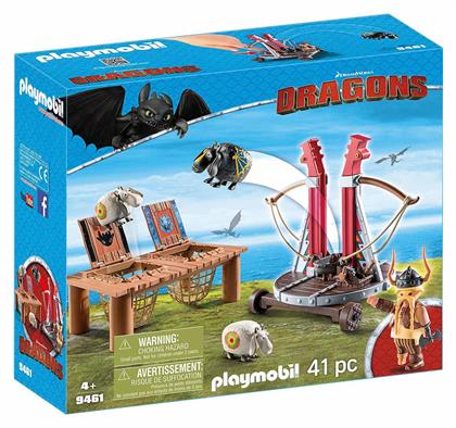 Dragons Grobian with Sheep Slingshot για 4 ετών Playmobil