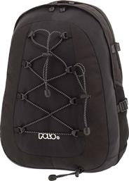 Polo Offpist Σχολική Τσάντα Πλάτης Γυμνασίου - Λυκείου σε Μαύρο χρώμα Μ32 x Π20 x Υ44cm