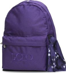 Polo Original 600D Σχολική Τσάντα Πλάτης Γυμνασίου - Λυκείου σε Μωβ χρώμα Μ31 x Π18 x Υ40cm