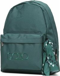 Polo Original 600D Σχολική Τσάντα Πλάτης Γυμνασίου - Λυκείου σε Πράσινο χρώμα Μ31 x Π18 x Υ40cm