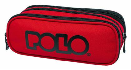 Triple Red Κασετίνα με 3 Θήκες Κόκκινη Polo