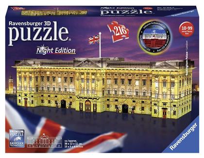 Puzzle Buckingham Palace Night Edition 3D 216 Κομμάτια - Ravensburger