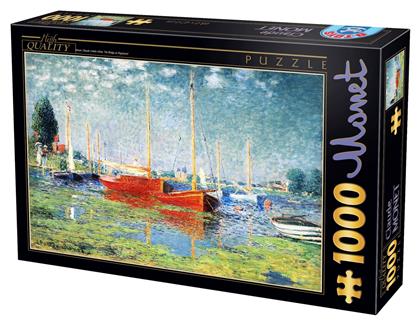 Puzzle Claude Monet Red Boats at Argenteuil 2D 1000 Κομμάτια - D Toys