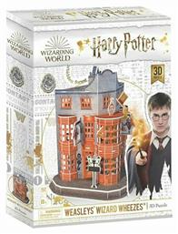 Puzzle Harry Potter Diagon Alley Weasleys’ Wizard Wheezes 3D 62 Κομμάτια - Cubic Fun