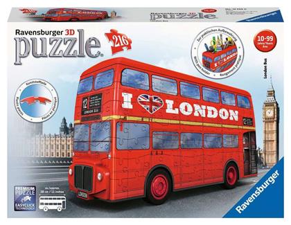 Puzzle London Bus 3D 216 Κομμάτια - Ravensburger