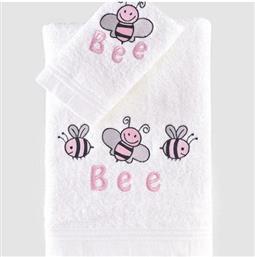 Rythmos Honey Bee Σετ Βρεφικές Πετσέτες Pink 2τμχ από το Aithrio