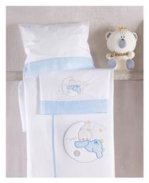 Κουβέρτα Κούνιας Πικέ Γαλάζια Σιέλ 120x150εκ. Rythmos