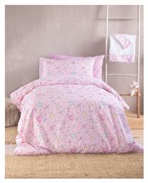 Pop Hearts Σετ Παιδική Παπλωματοθήκη Μονή με Μαξιλαροθήκη Βαμβακερή Pop Hearts 160x250εκ. Rythmos