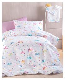 Rainbow Σετ Παιδική Παπλωματοθήκη Μονή με Μαξιλαροθήκη Βαμβακερή Rainbow 160x250εκ. Rythmos