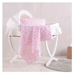 Βρεφικό Σεντόνι Λίκνου Βαμβακερό Ροζ 80x110εκ. Rythmos