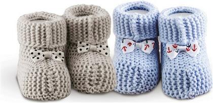 SB Home Σετ Δώρου για Μωρά ''Socks'' για Αγόρι Γκρι-Γαλάζιο για 0-6 μηνών 2τμχ από το Katoikein