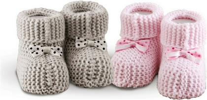 SB Home Σετ Δώρου για Μωρά ''Socks'' για Κορίτσι Γκρι-Ροζ για 0-6 μηνών 2τμχ