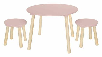 Σετ Παιδικό Τραπέζι με Καρέκλες JB- από Ξύλο Ροζ