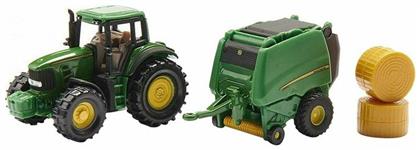 John Deere Tractor With Baler Green για 3+ Ετών Siku