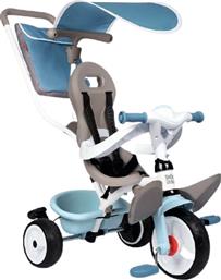 Smoby Παιδικό Τρίκυκλο Ποδήλατο με Αποθηκευτικό Χώρο, Χειρολαβή Γονέα & Σκίαστρο Baby Balade Plus για 10+ Μηνών Μπλε από το Moustakas Toys