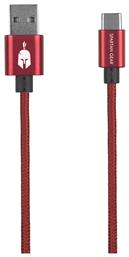 Spartan Gear Double Sided USB Cable Type C 2m καλώδιο για PS5 / Xbox Series X/S Κόκκινο