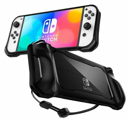 Rugged Armor Oled Πλαστική Θήκη Προστασίας για Χειριστήριο Switch Μαύρη Spigen