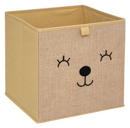 Spitishop Παιδικό Κουτί Αποθήκευσης από Ύφασμα Animal Καφέ 29x29x29cm