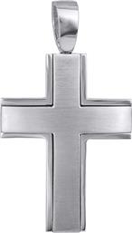 Σταυροί Βάπτισης - Αρραβώνα Βαπτιστικός σταυρός για αγόρι Κ18 λευκόχρυσος ματ 030607 030607 Ανδρικό Χρυσός 18 Καράτια από το Kosmima24